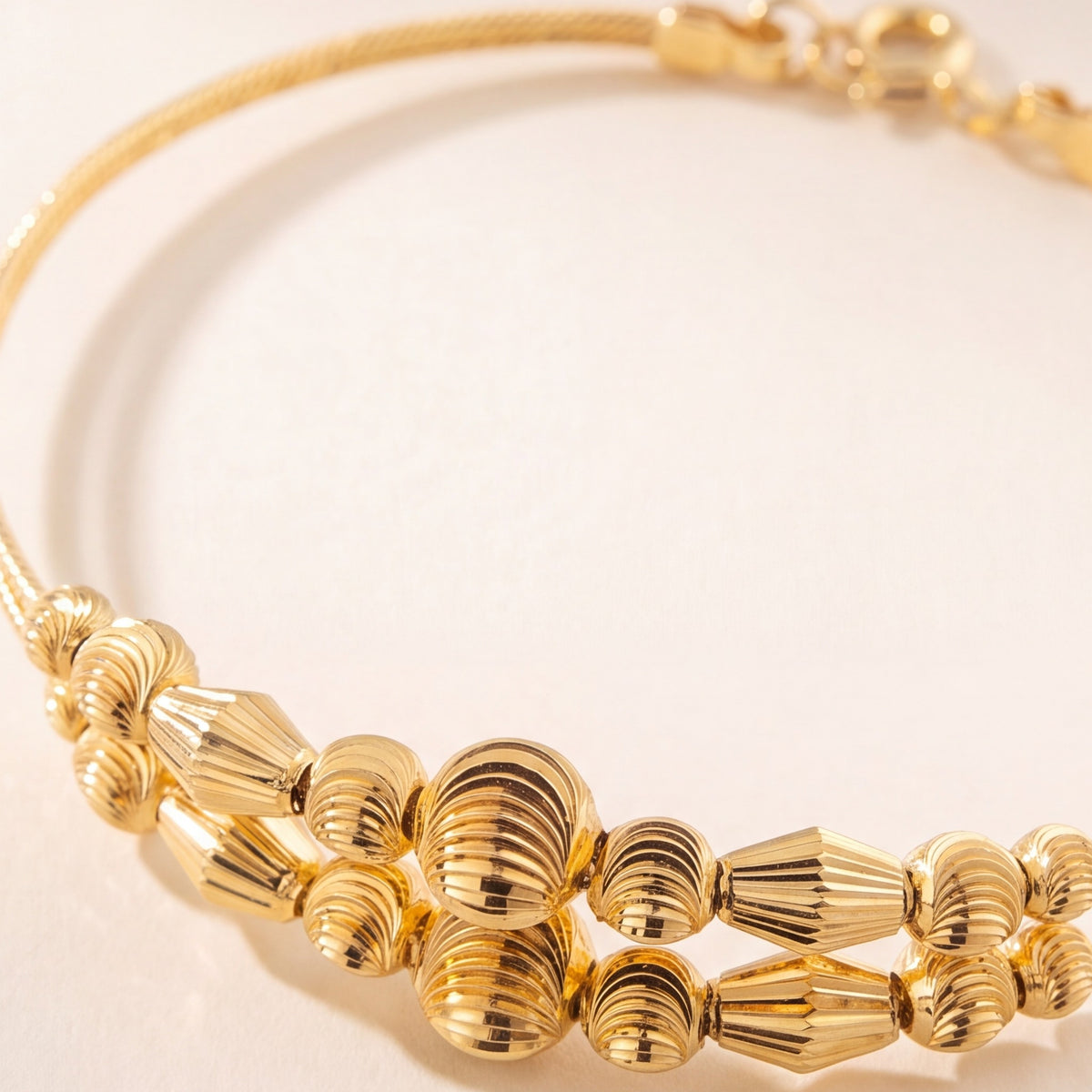 2 Line Kid's Beads Cuff Bracelet (D70) design detail