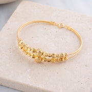 2 Line Kid's Beads Cuff Bracelet (D73) on travertine