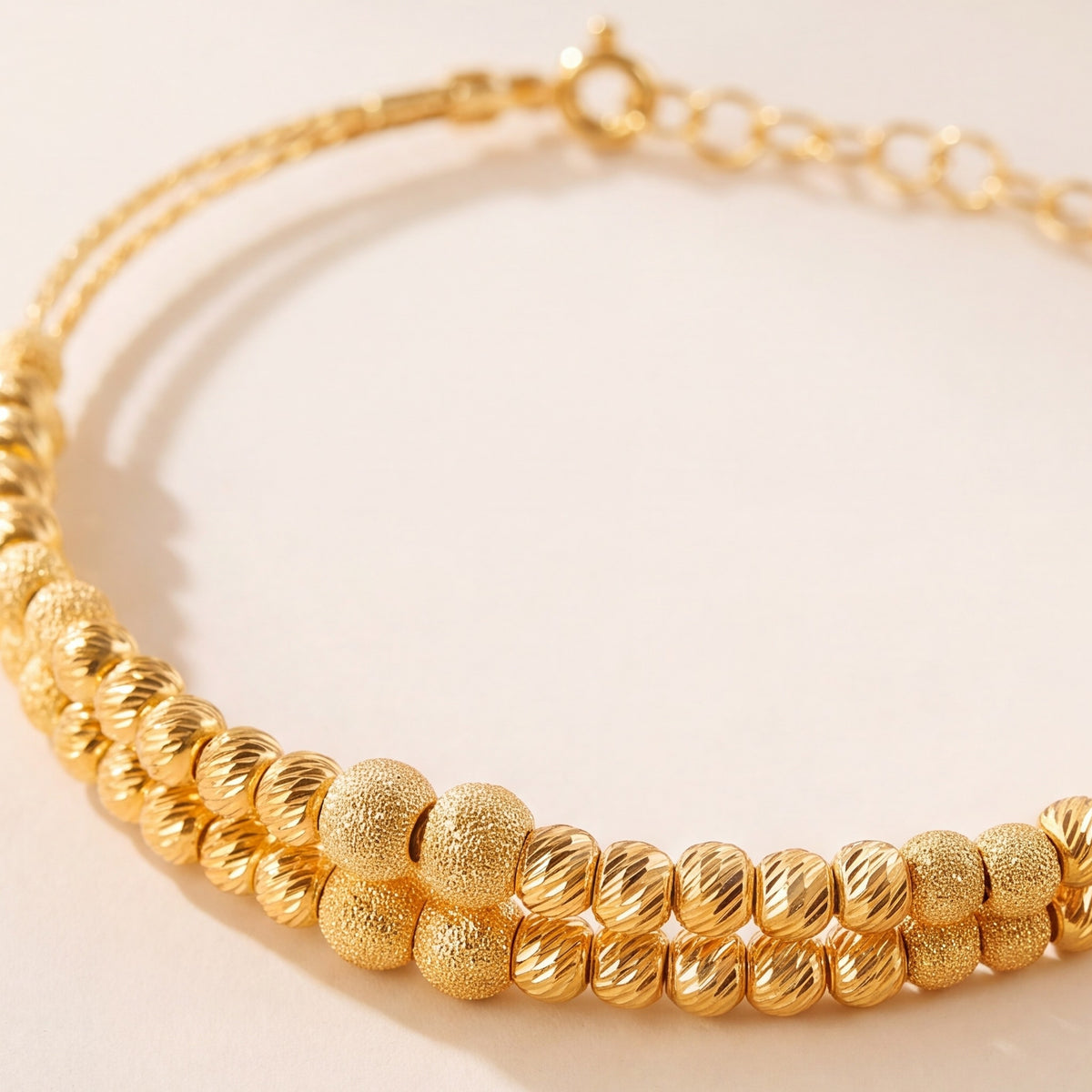 2 Line Kid's Beads Cuff Bracelet (D8) design detail