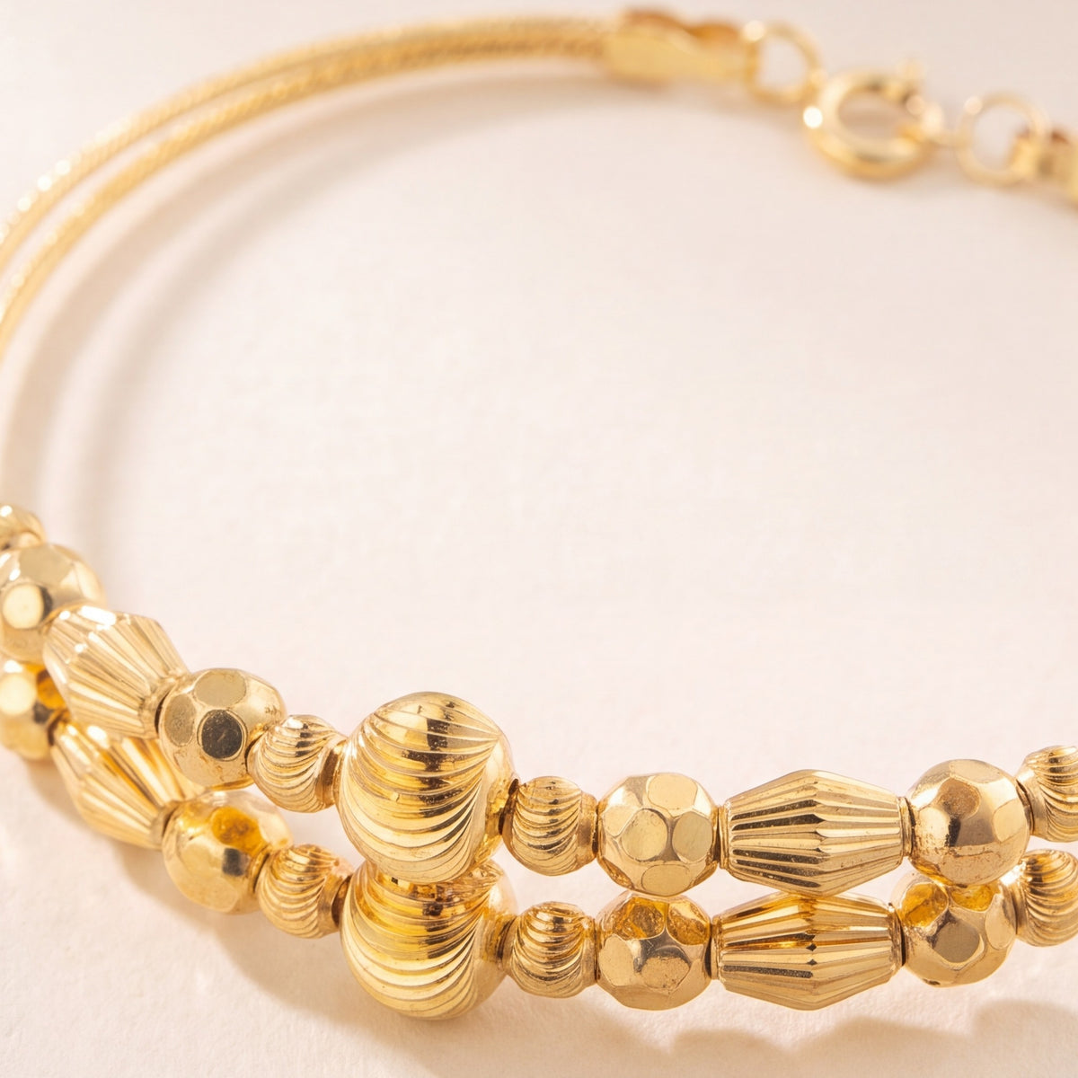 2 Line Kid's Beads Cuff Bracelet (D81) design detail