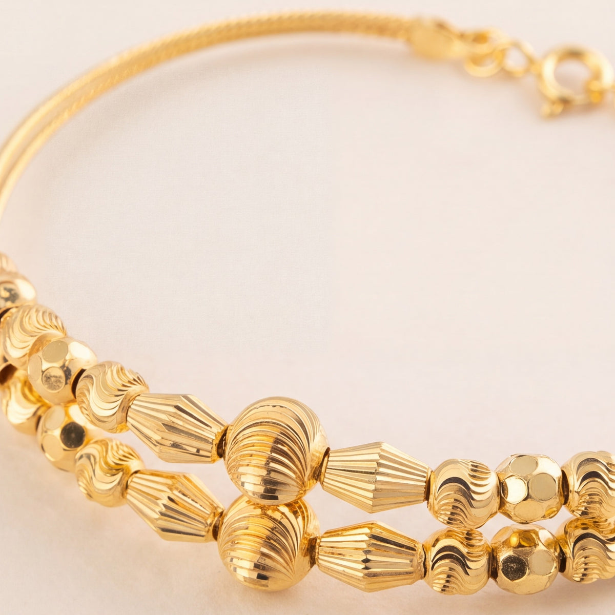 2 Line Kid's Beads Cuff Bracelet (D86) design detail