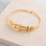 2 Line Kid's Beads Cuff Bracelet (D88) on travertine