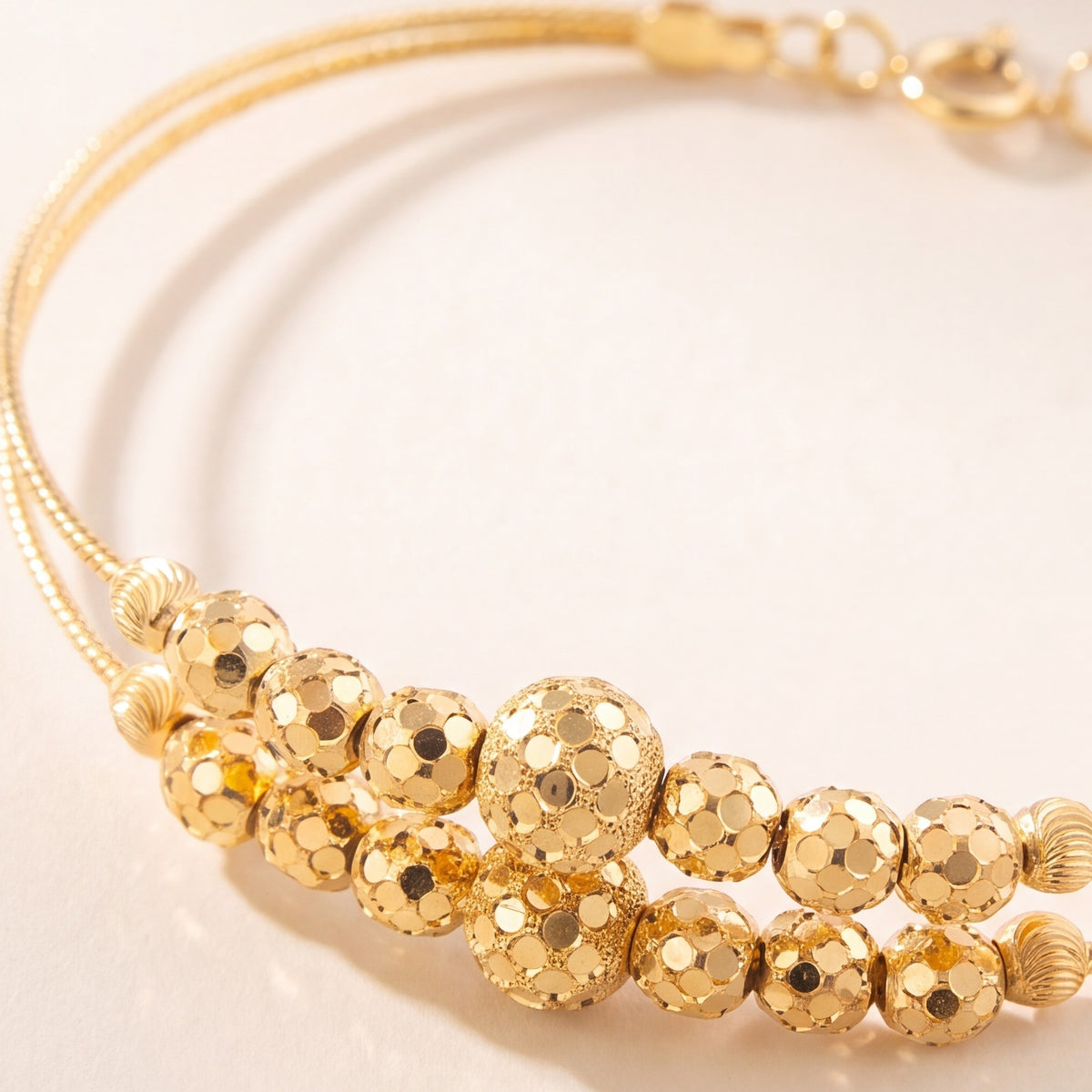 2 Line Kid's Beads Cuff Bracelet (D92) design detail