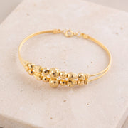 2 Line Kid's Beads Cuff Bracelet (D98) on travertine