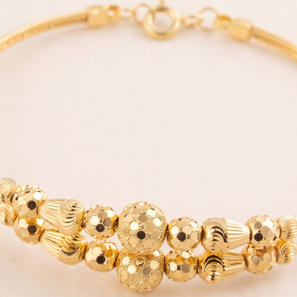 2 Line Kid's Beads Cuff Bracelet (D98) design detail