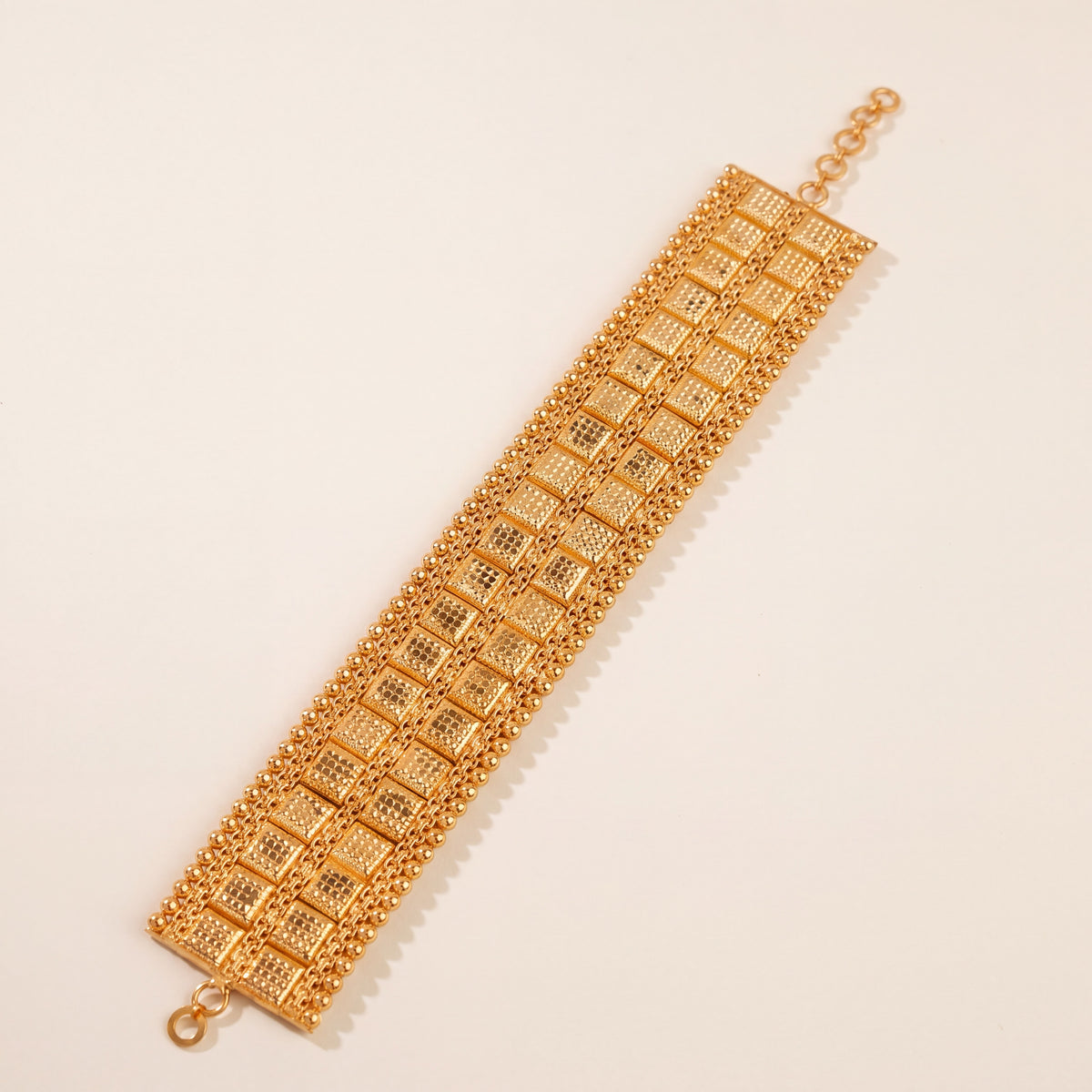 2 Line Patta Bracelet (D2), 925 silver 24K gold plated