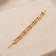 2 Line RP Beads Bracelet (D5) on travertine