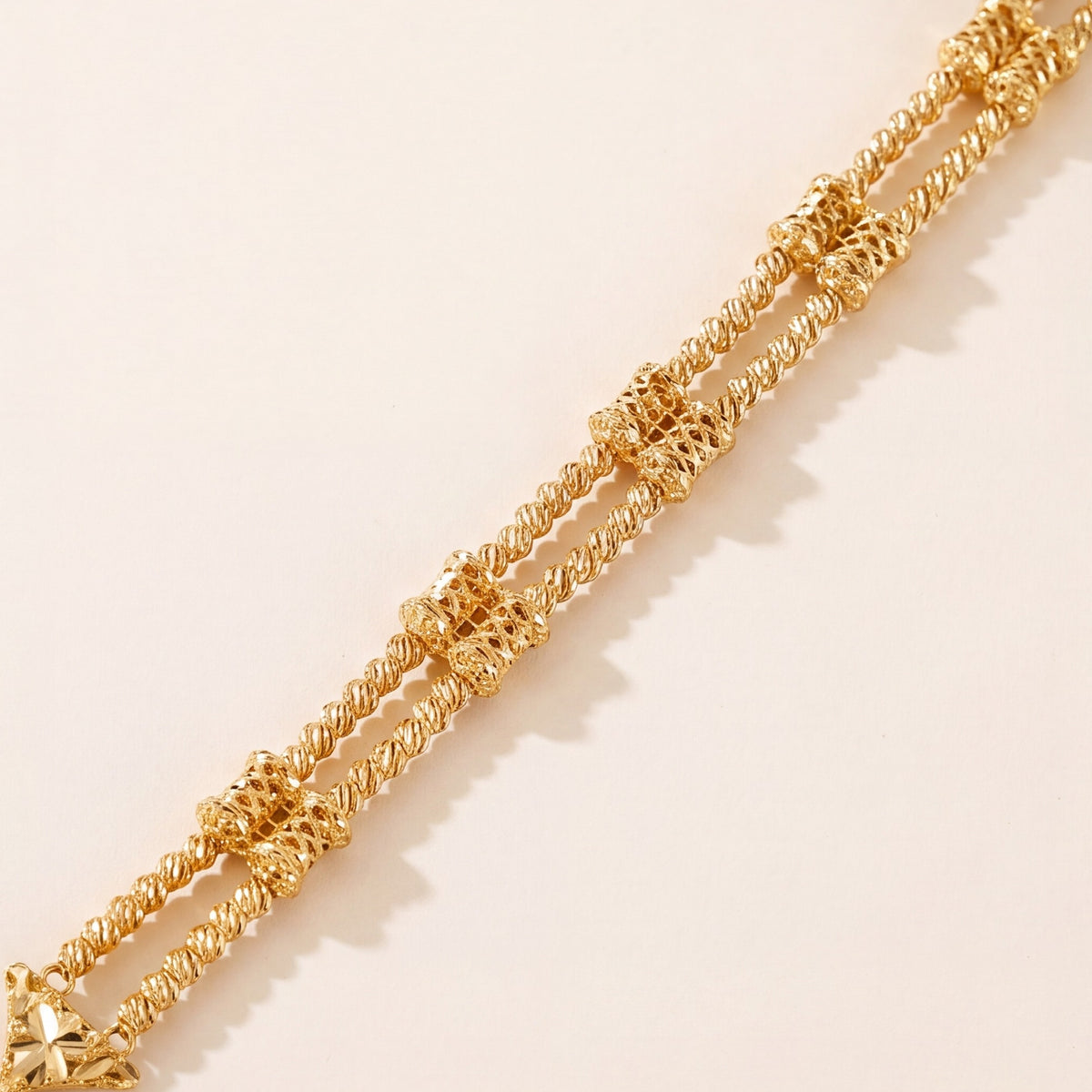 2 Line RP Beads Bracelet (D5) design detail
