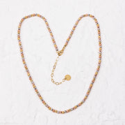 سلسلة ربط دائرية مزدوجة - فضة 925 ومطلية بالذهب