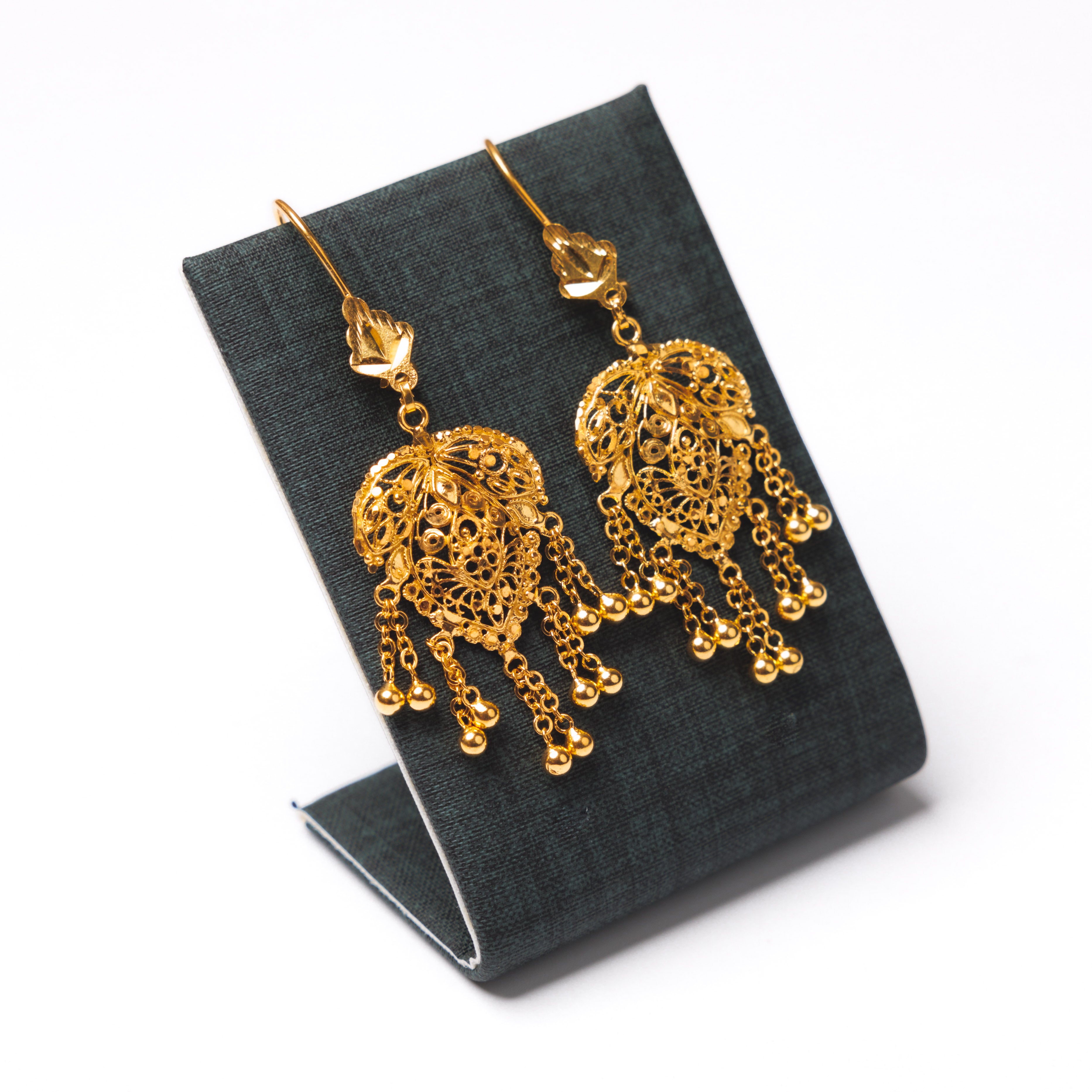 Casting Earrings (D16) - 925 Silver & 24K Gold Plated