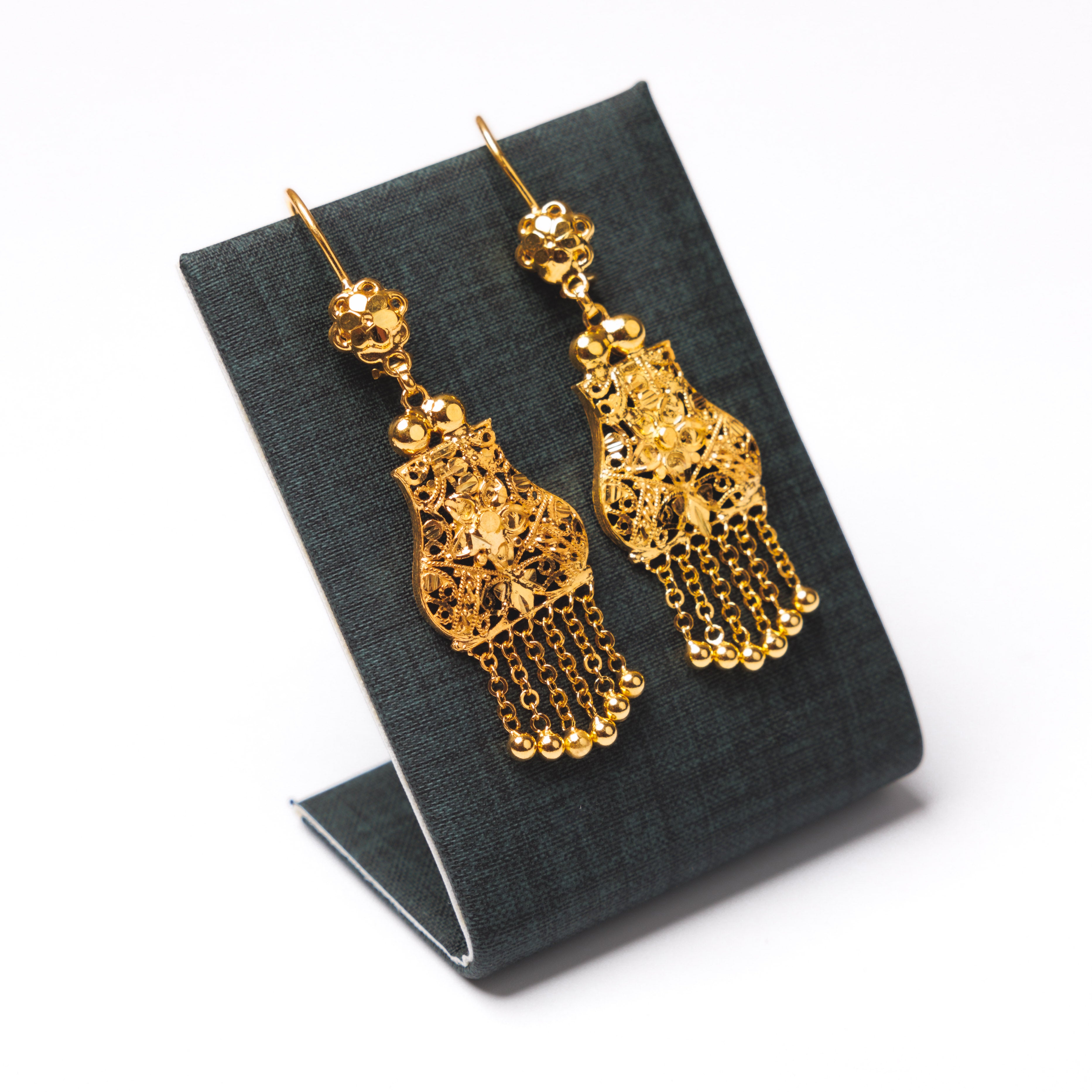 Casting Earrings (D15) - 925 Silver & 24K Gold Plated