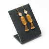 Barrel Shaped Earrings (D11) - Silver 925 & Gold Plated