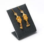 Barrel Shaped Earrings (D23) - Silver 925 & Gold Plated