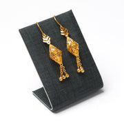 أقراط على شكل برميل (D4) - Silver 925 و Gold Plated