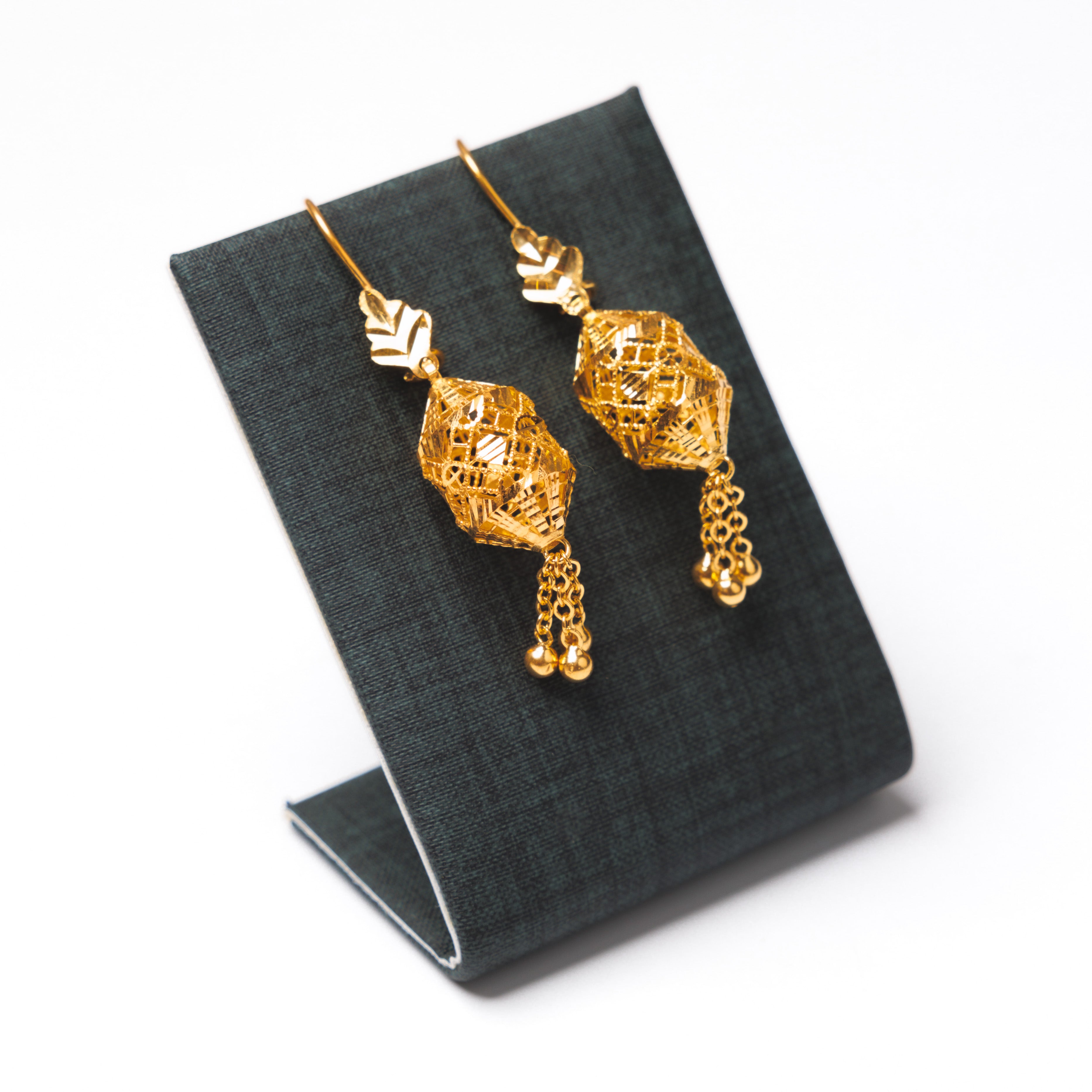 أقراط على شكل برميل (D21) - Silver 925 و Gold Plated