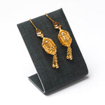 Barrel Shaped Earrings (D17) - Silver 925 & Gold Plated