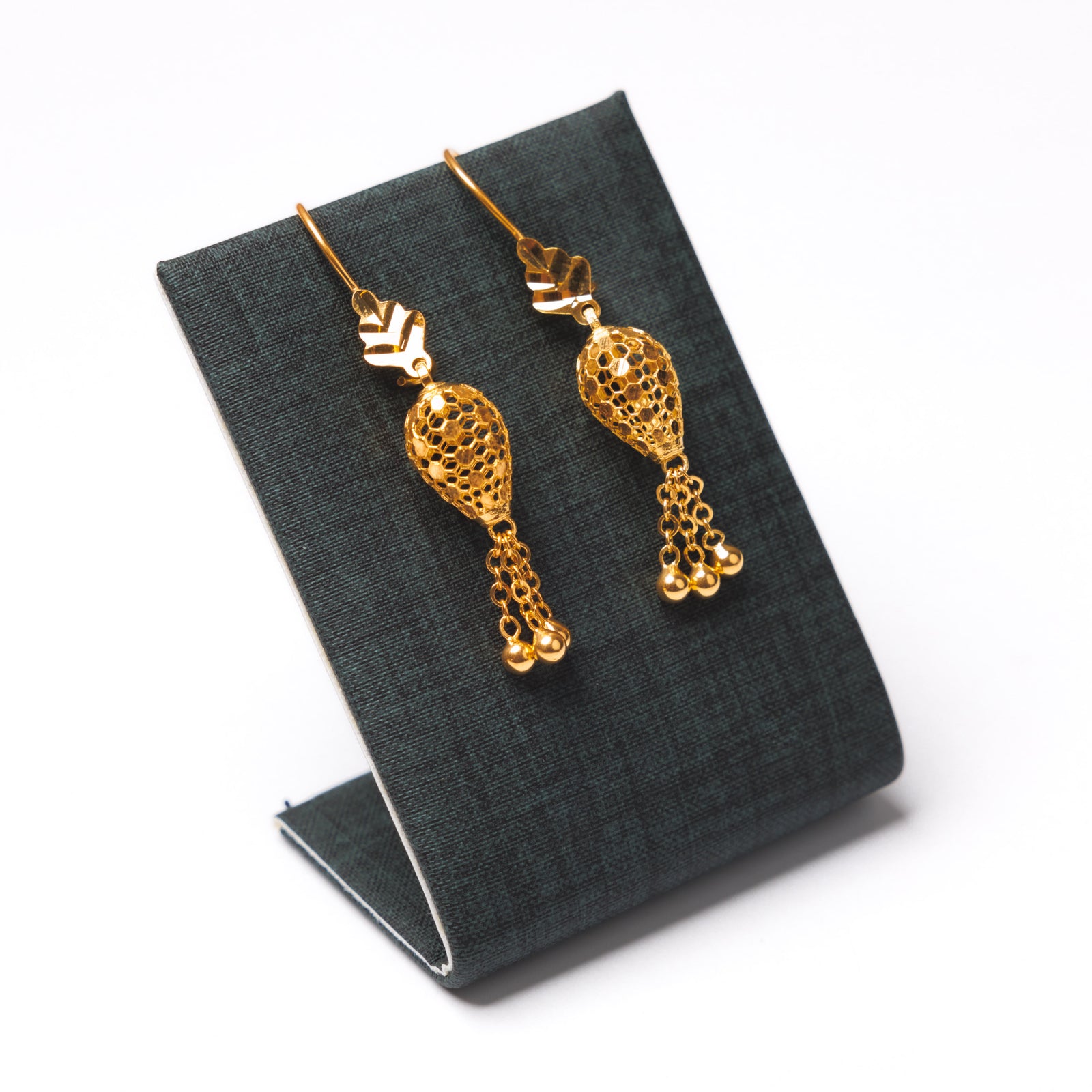 Barrel Shaped Earrings (D15) - Silver 925 & Gold Plated