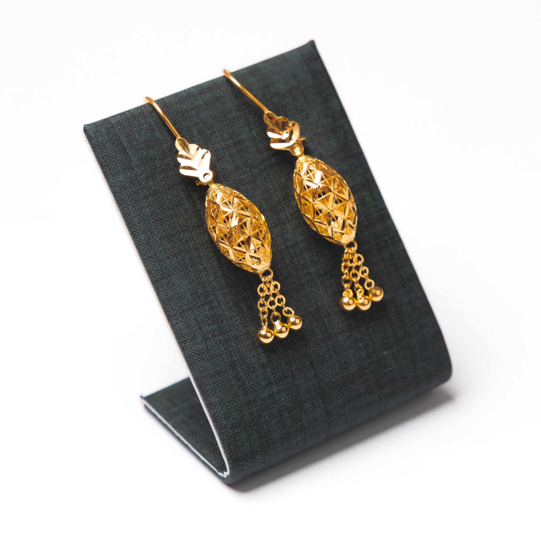 Barrel Shaped Earrings (D25) - Silver 925 & Gold Plated