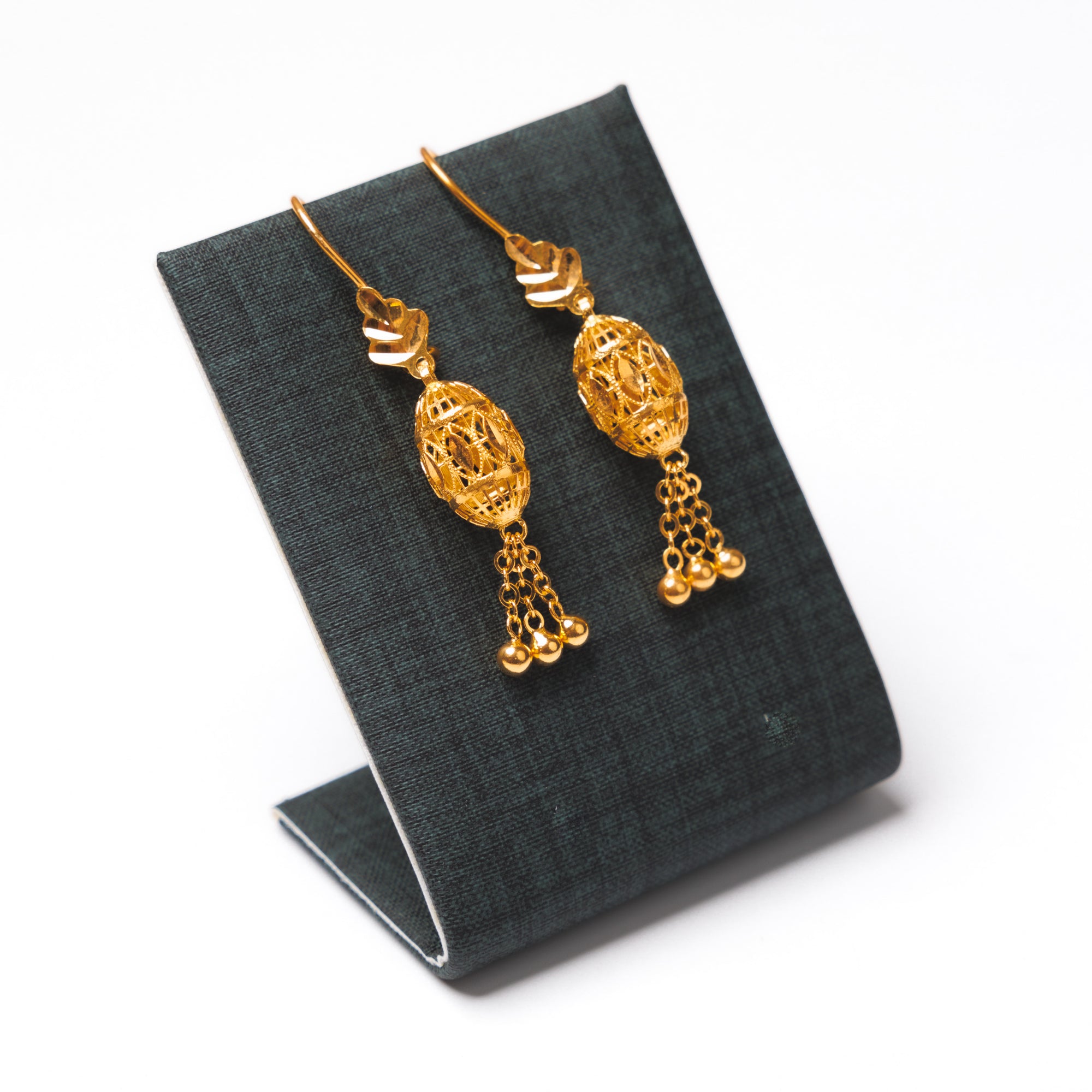 Barrel Shaped Earrings (D10) - Silver 925 & Gold Plated