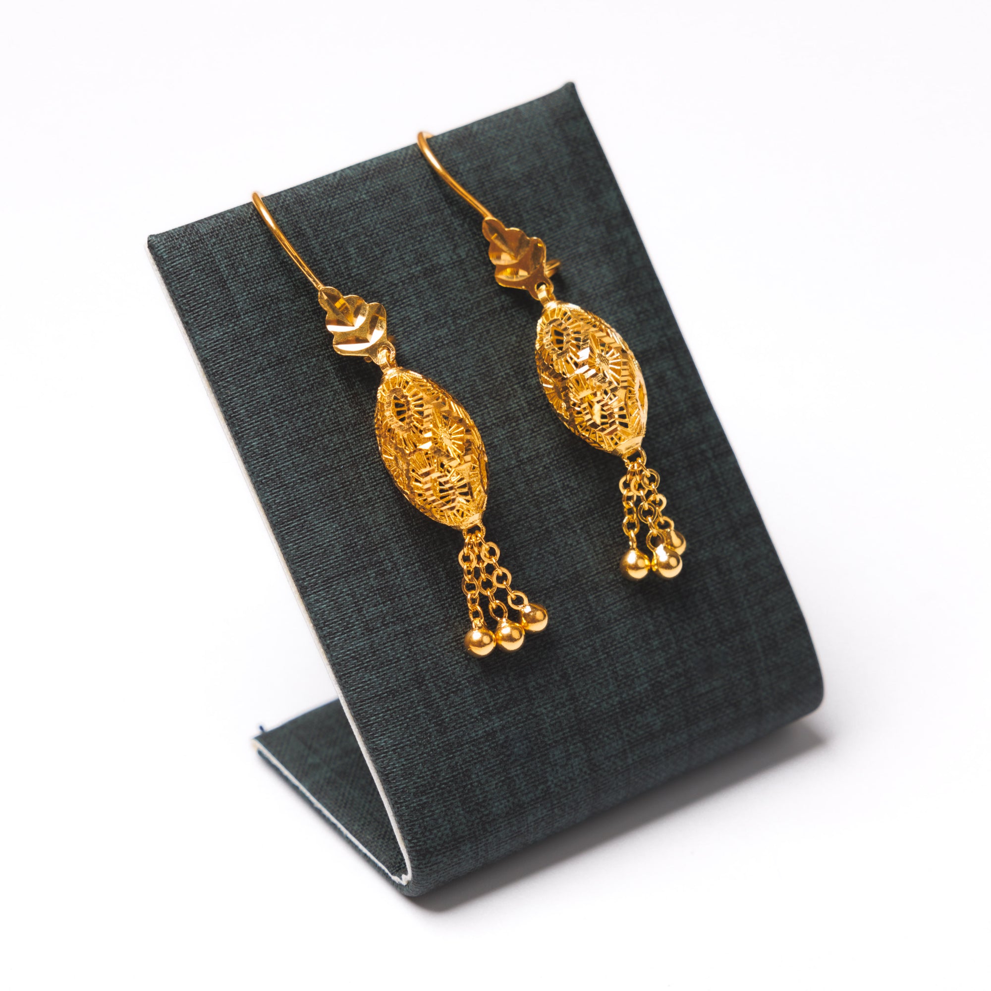 Barrel Shaped Earrings (D27) - Silver 925 & Gold Plated