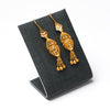 Barrel Shaped Earrings (D26) - Silver 925 & Gold Plated