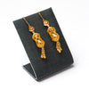 Barrel Shaped Earrings (D6) - Silver 925 & Gold Plated