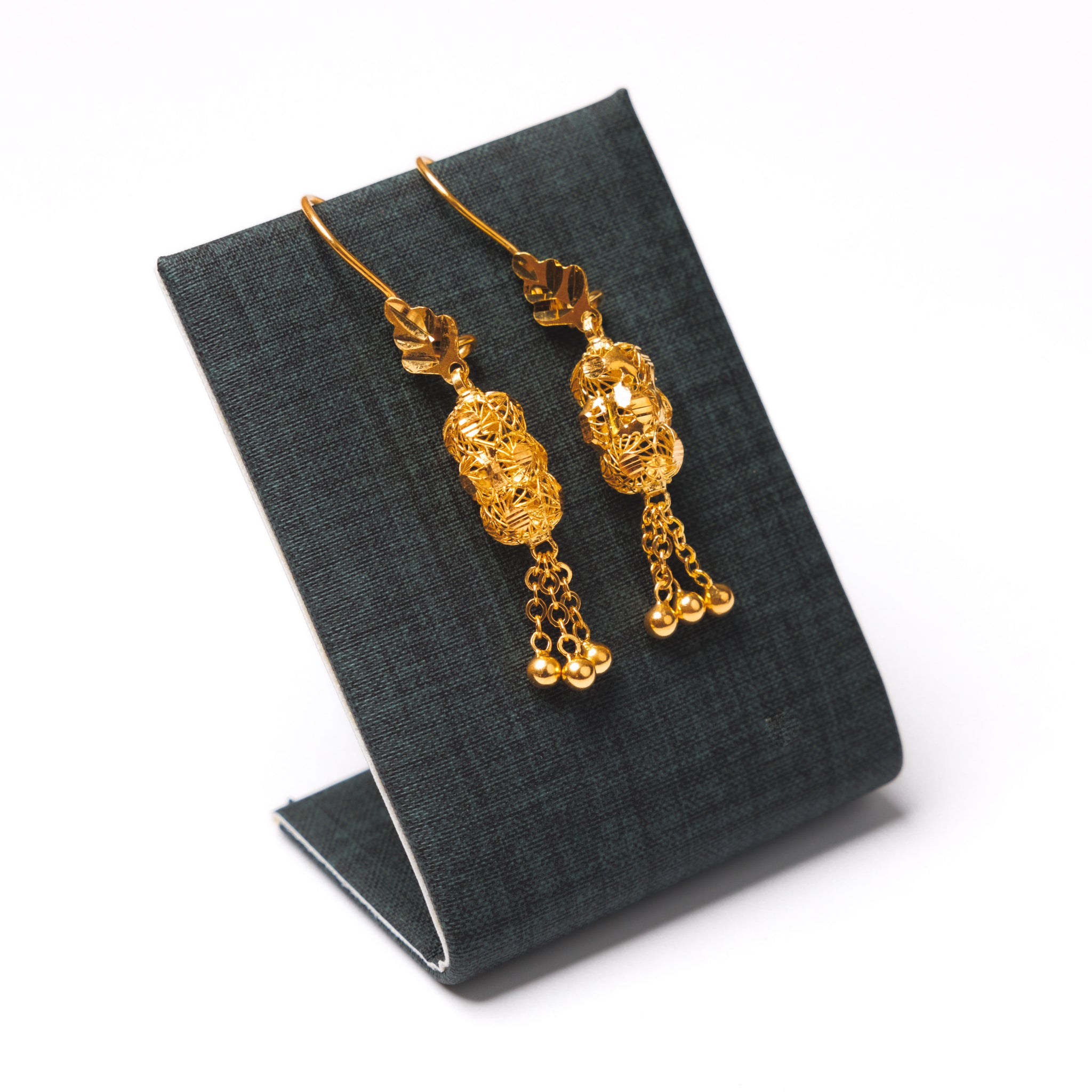 Barrel Shaped Earrings (D3) - Silver 925 & Gold Plated