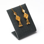 Barrel Shaped Earrings (D12) - Silver 925 & Gold Plated