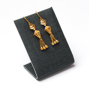 أقراط على شكل برميل (D1) - Silver 925 و Gold Plated