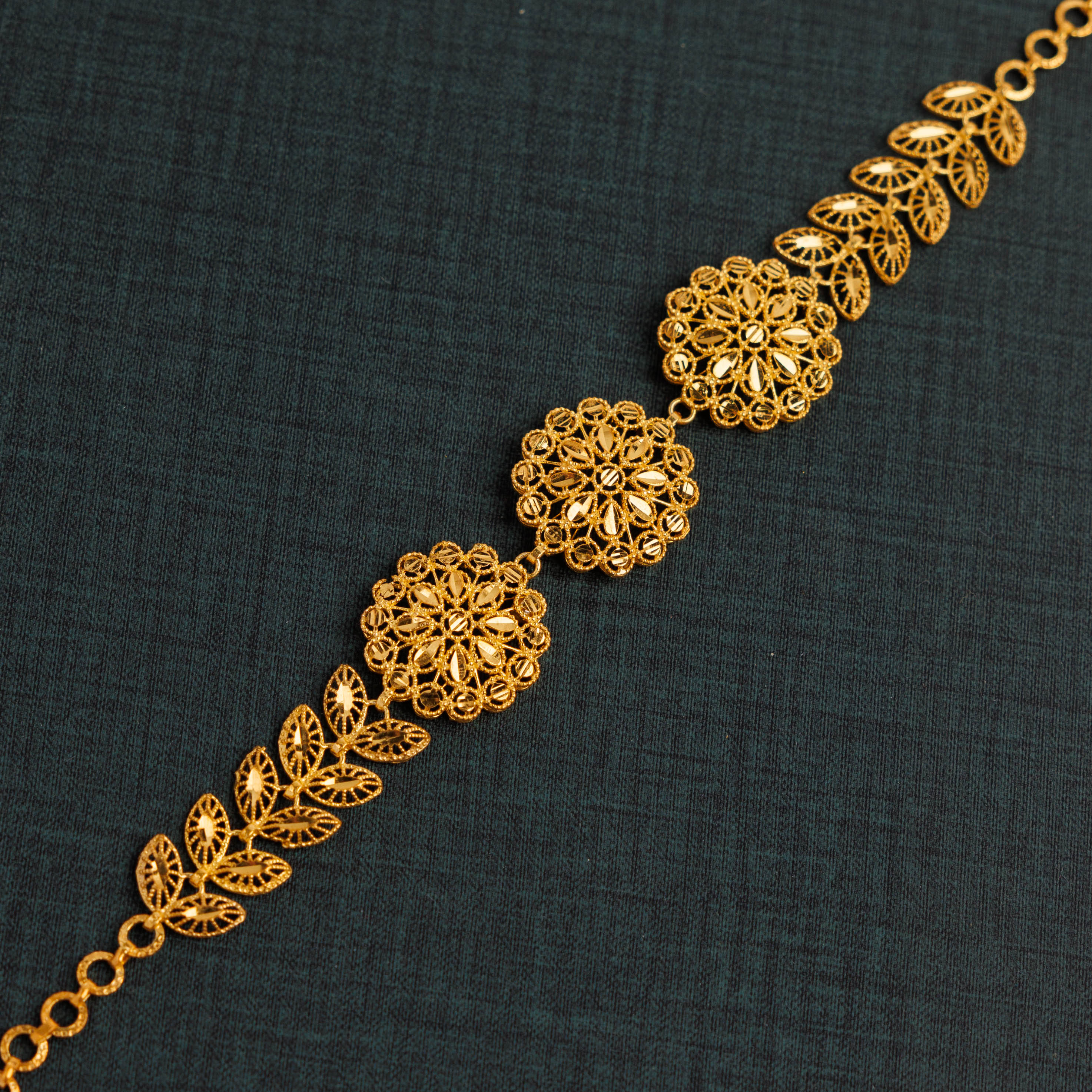 سوار RP 3 قطعة مع ورقة (D1) - Silver 925 و Gold Plated