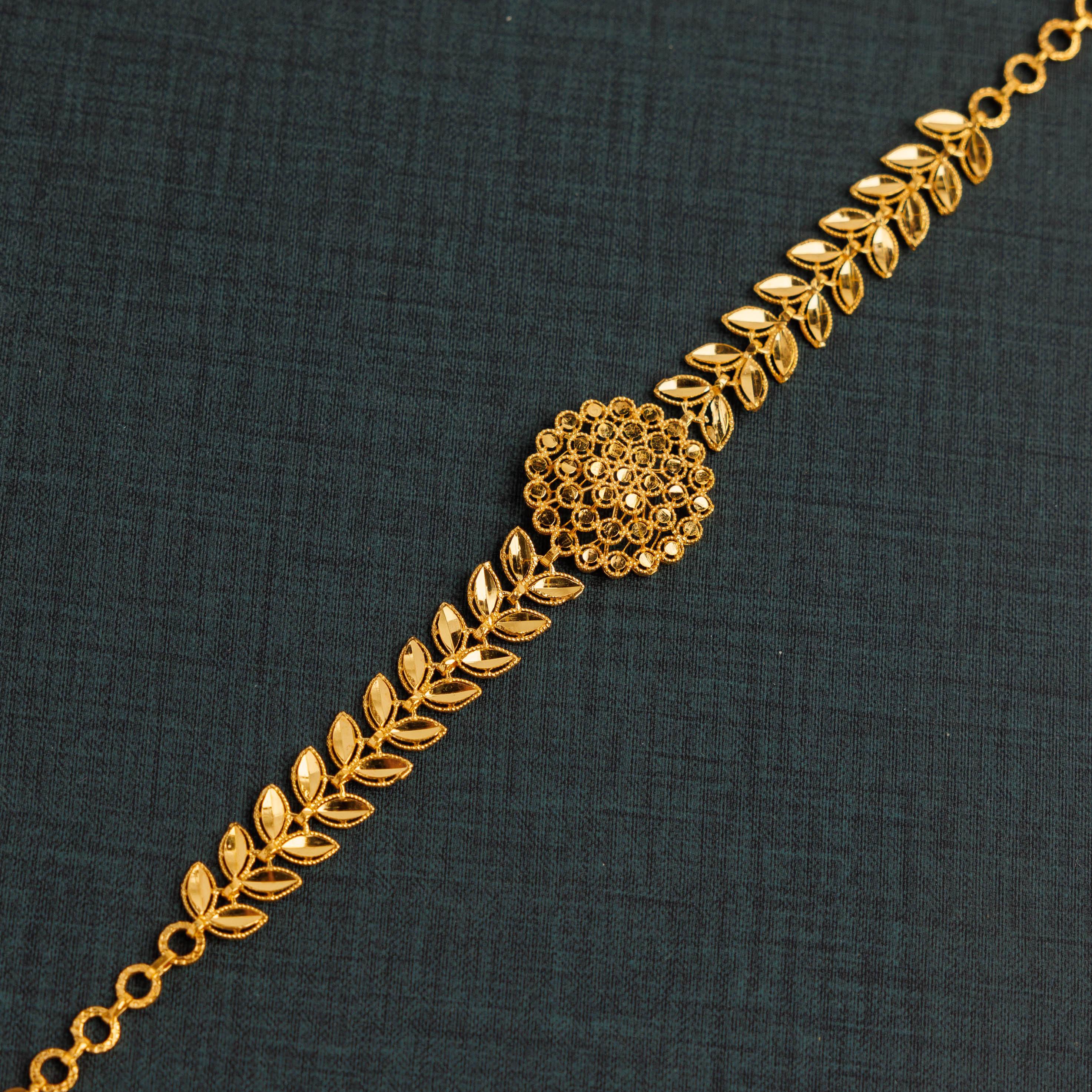 سوار RP 1 قطعة مع ورقة (D3) - Silver 925 و Gold Plated