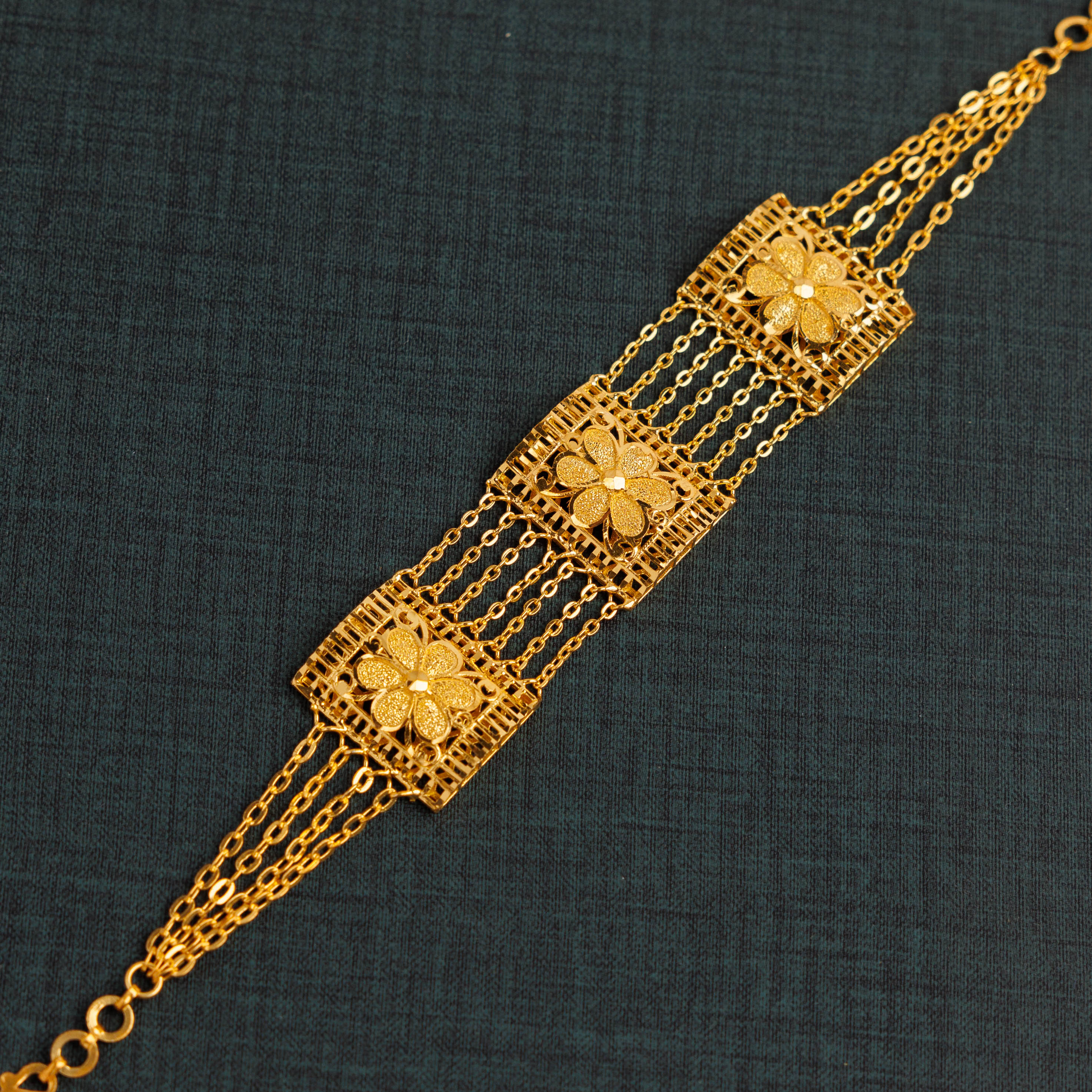 3 سوار مرابا وسلسلة (D1) - Silver 925 و Gold Plated