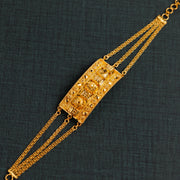 3 Piece Big Mushawak Spiked Bracelet - 925 Silver & 24K Gold Plated