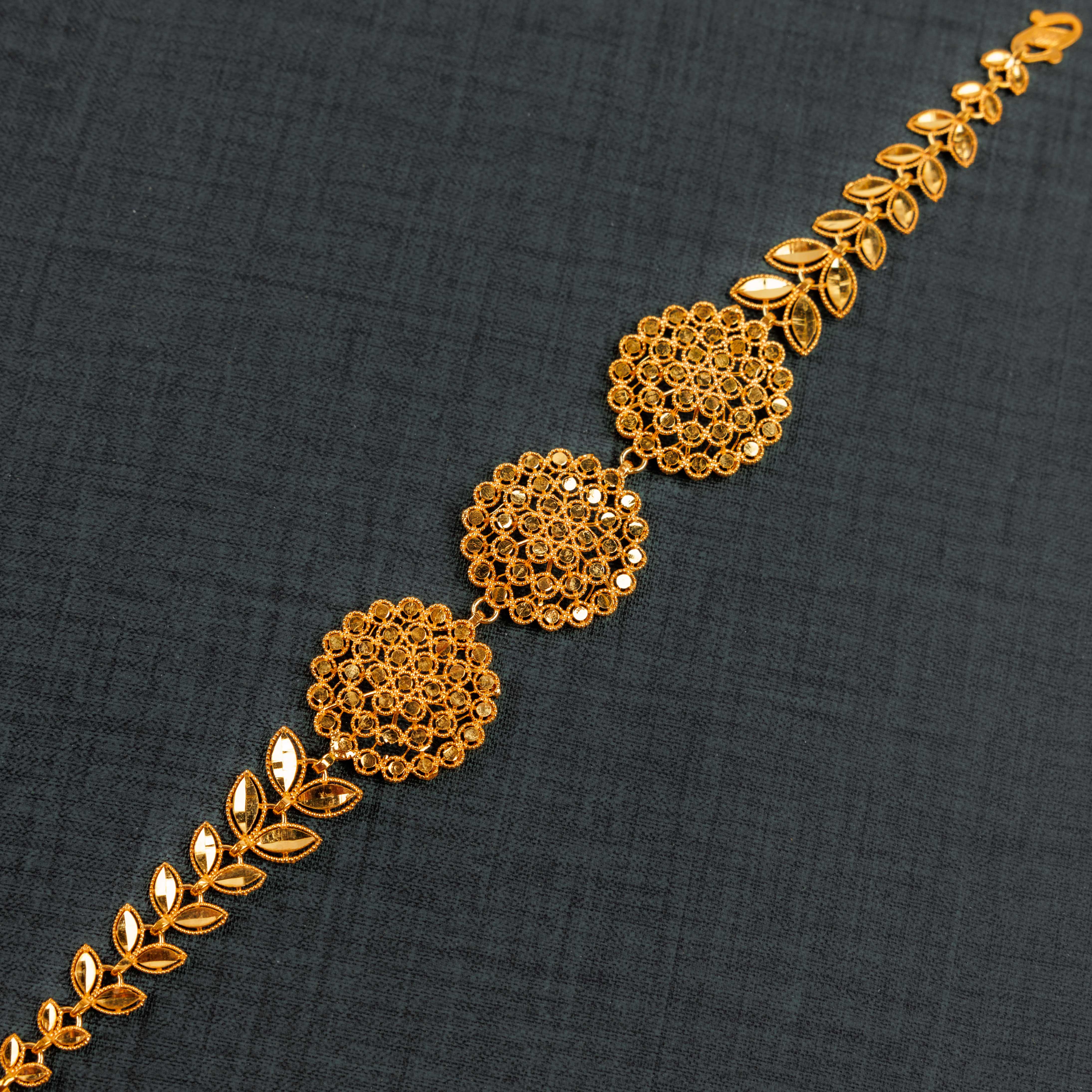 سوار RP 3 قطعة مع ورقة (D3) - Silver 925 و Gold Plated