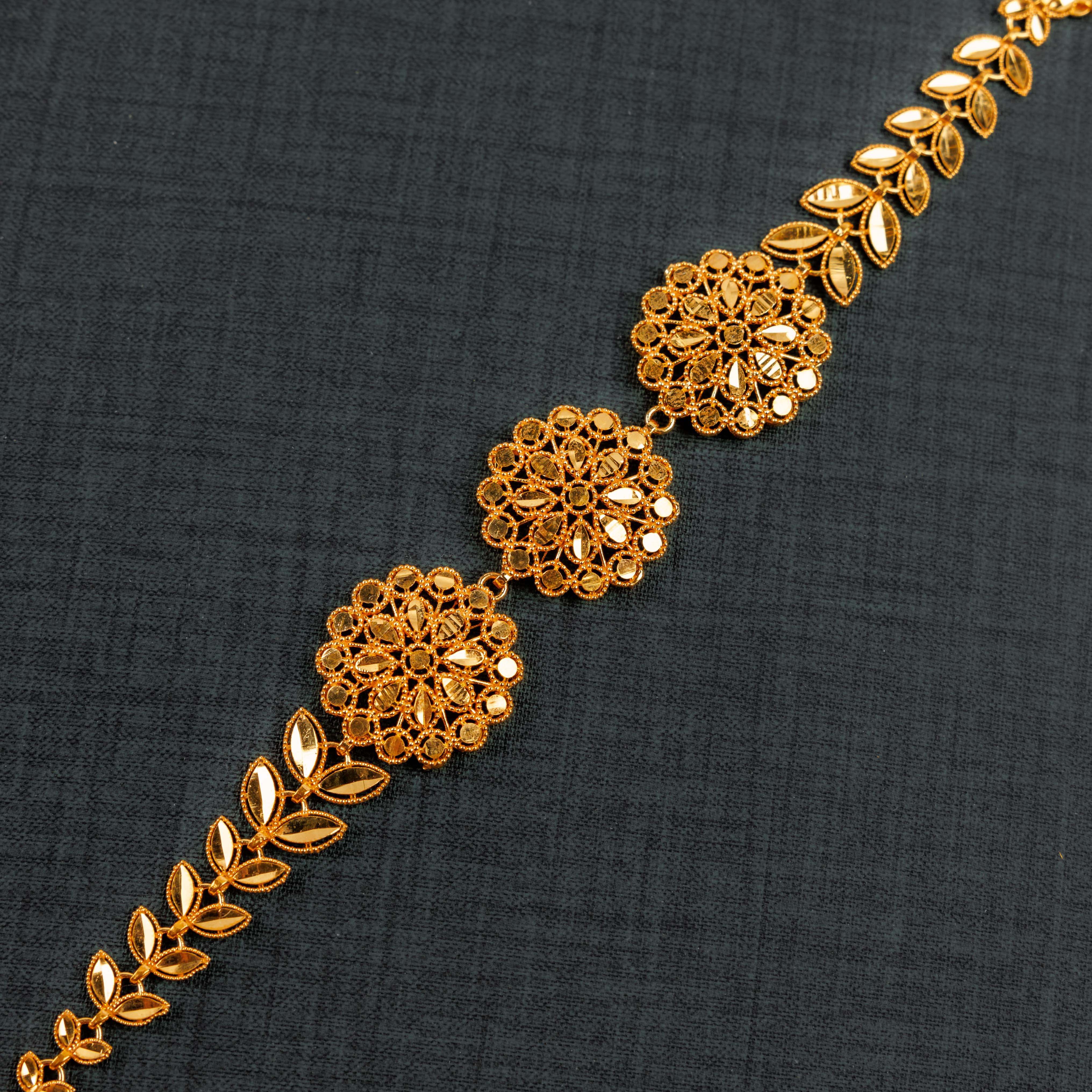 سوار RP 3 قطعة مع ورقة (D1) - Silver 925 و Gold Plated