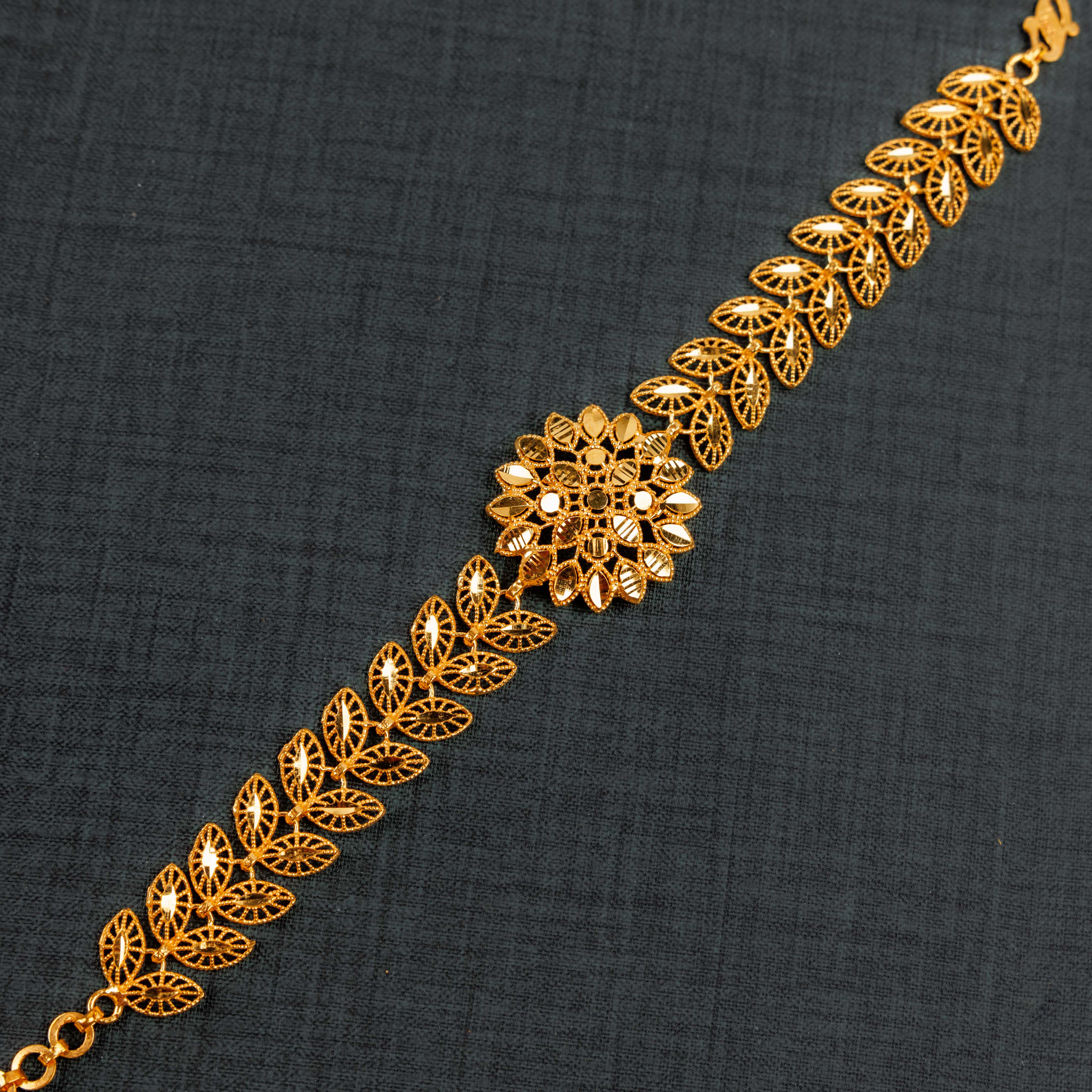سوار RP 1 قطعة مع ورقة (D5) - Silver 925 و Gold Plated