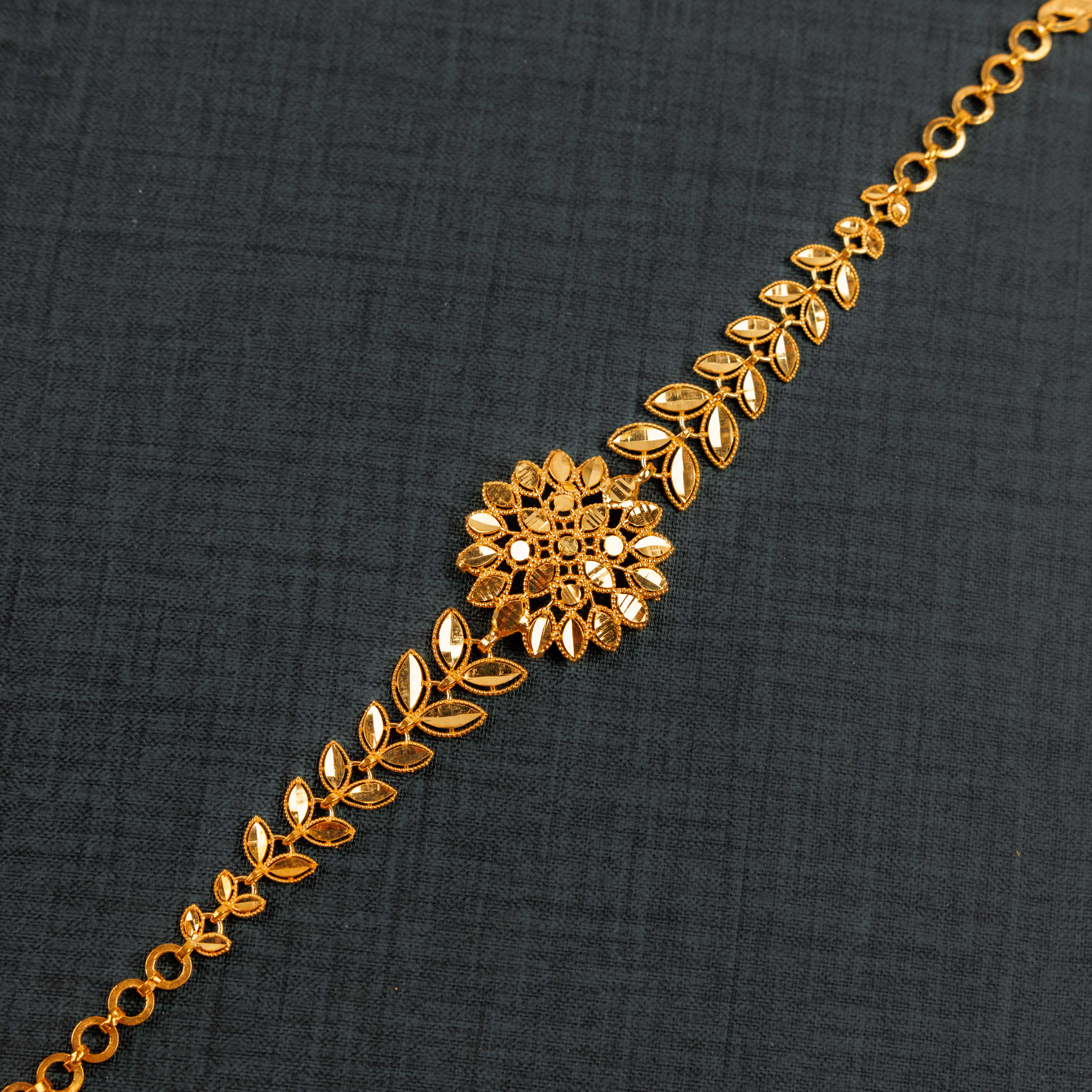 سوار RP 1 قطعة مع ورقة (D5) - Silver 925 و Gold Plated