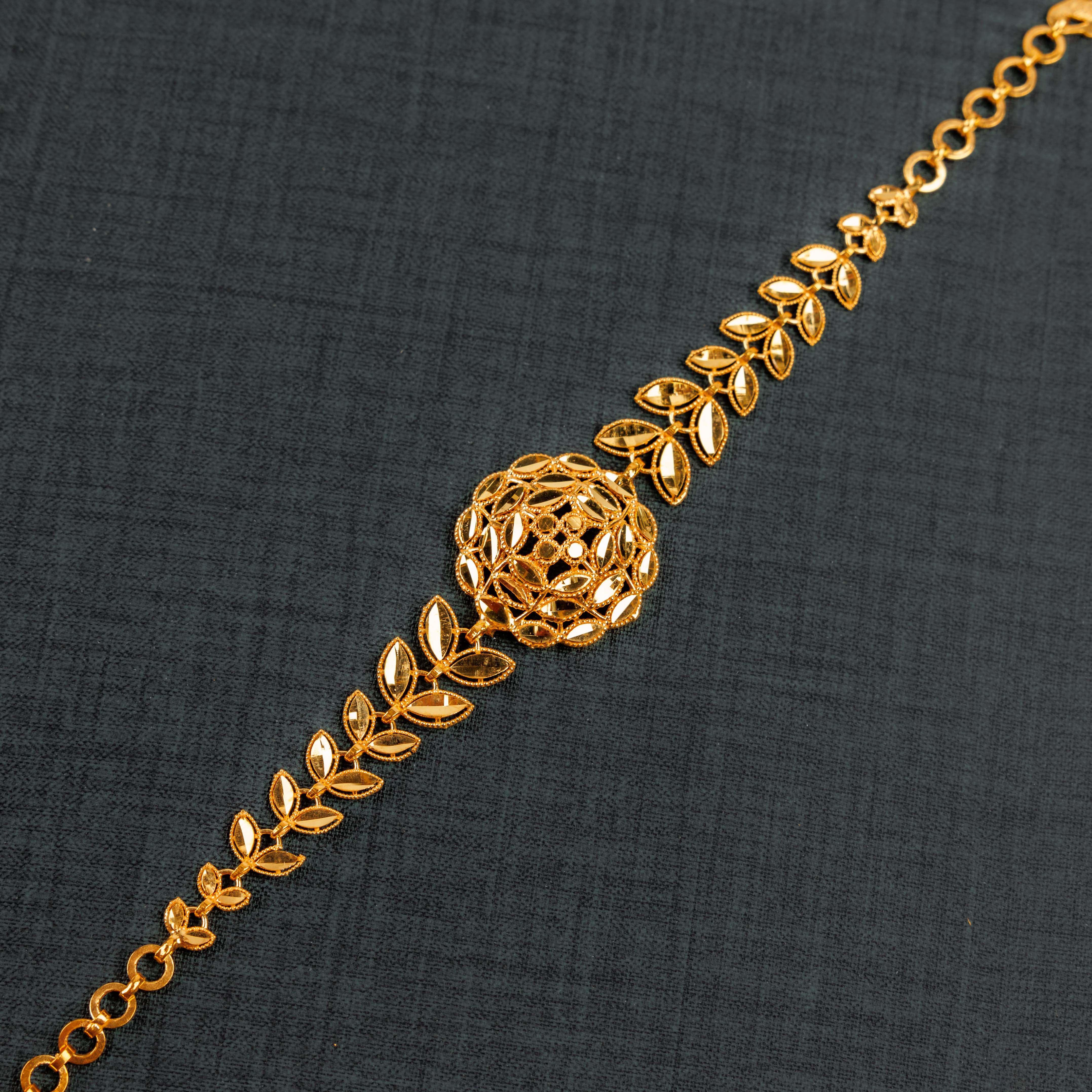 سوار RP 1 قطعة مع Leaf (D2) - Silver 925 و Gold Plated