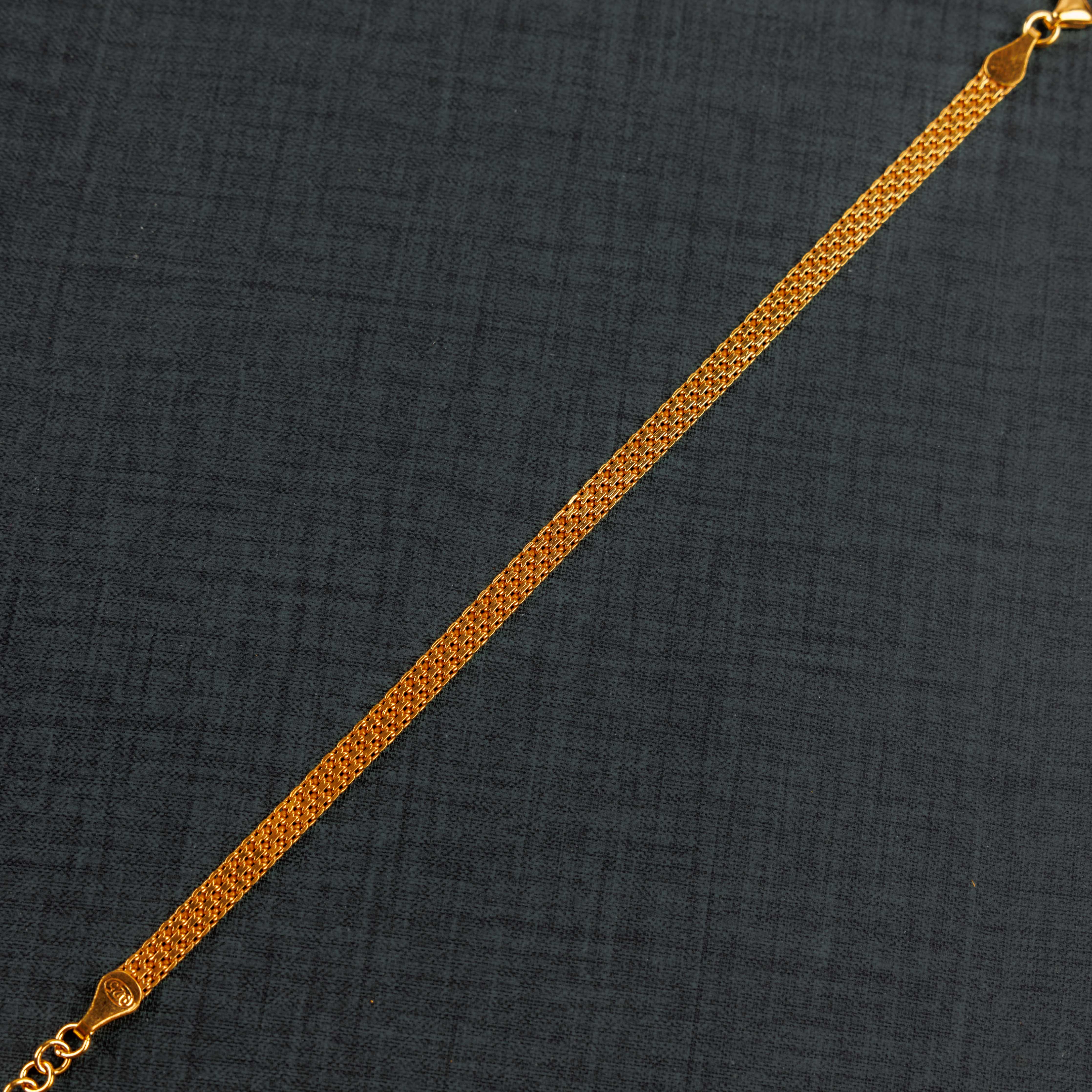 سوار سلسلة شبكة (D4) - Silver 925 و Gold Plated