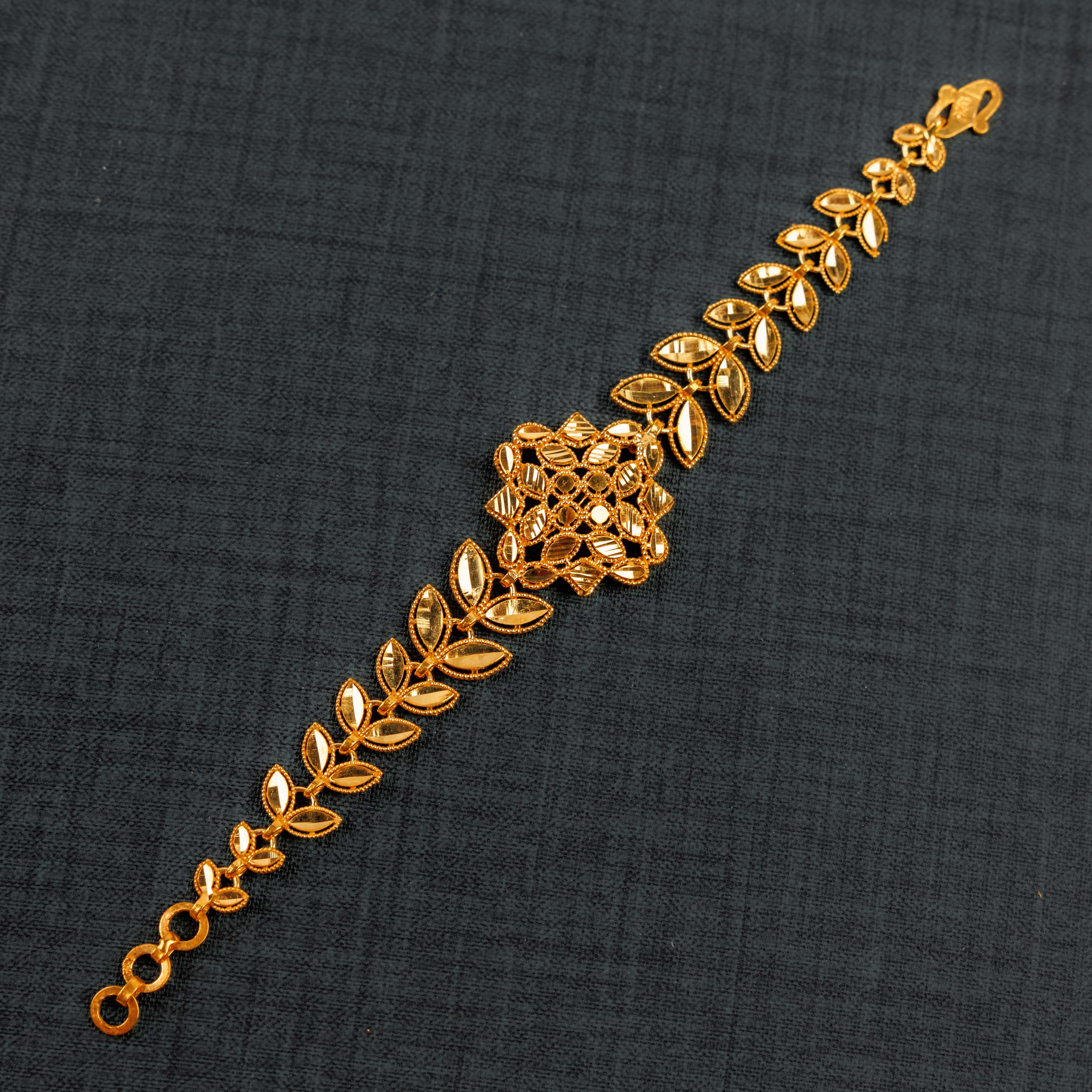 سوار RP 1 قطعة مع ورقة (D6) - Silver 925 و Gold Plated
