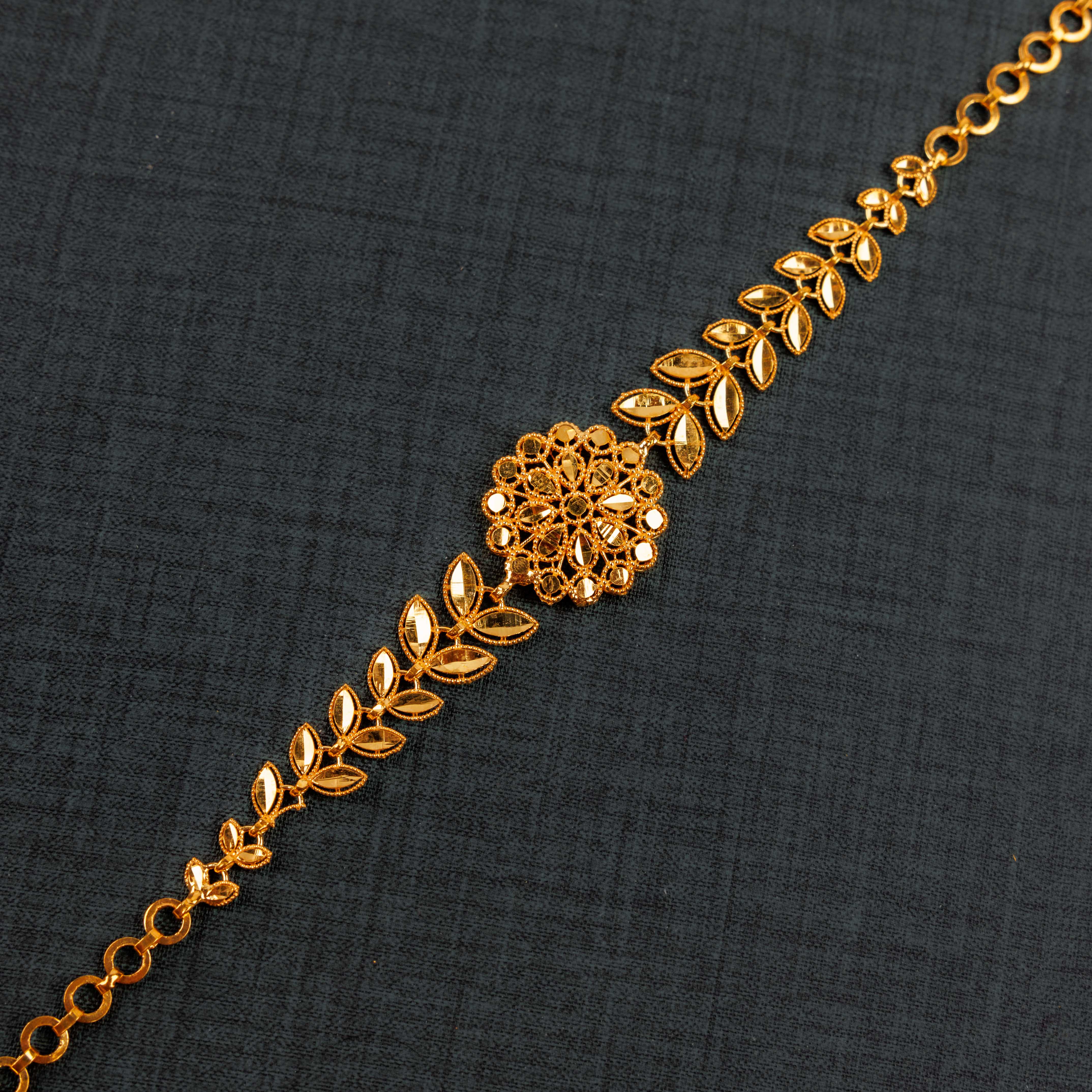 سوار RP 1 قطعة مع ورقة (D1) - Silver 925 و Gold Plated