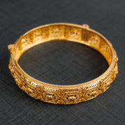 Adult's Casting Kara Bangle (D8) - 925 Silver & 24K Gold Plated