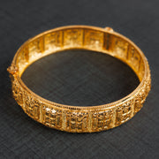 Adult's Casting Kara Bangle (D13) - 925 Silver & 24K Gold Plated