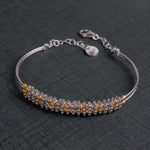 Multi Color Cuff Bracelet (D4) - Silver 925