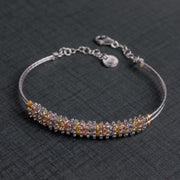 سوار الكفة متعدد الألوان (D4) - Silver 925