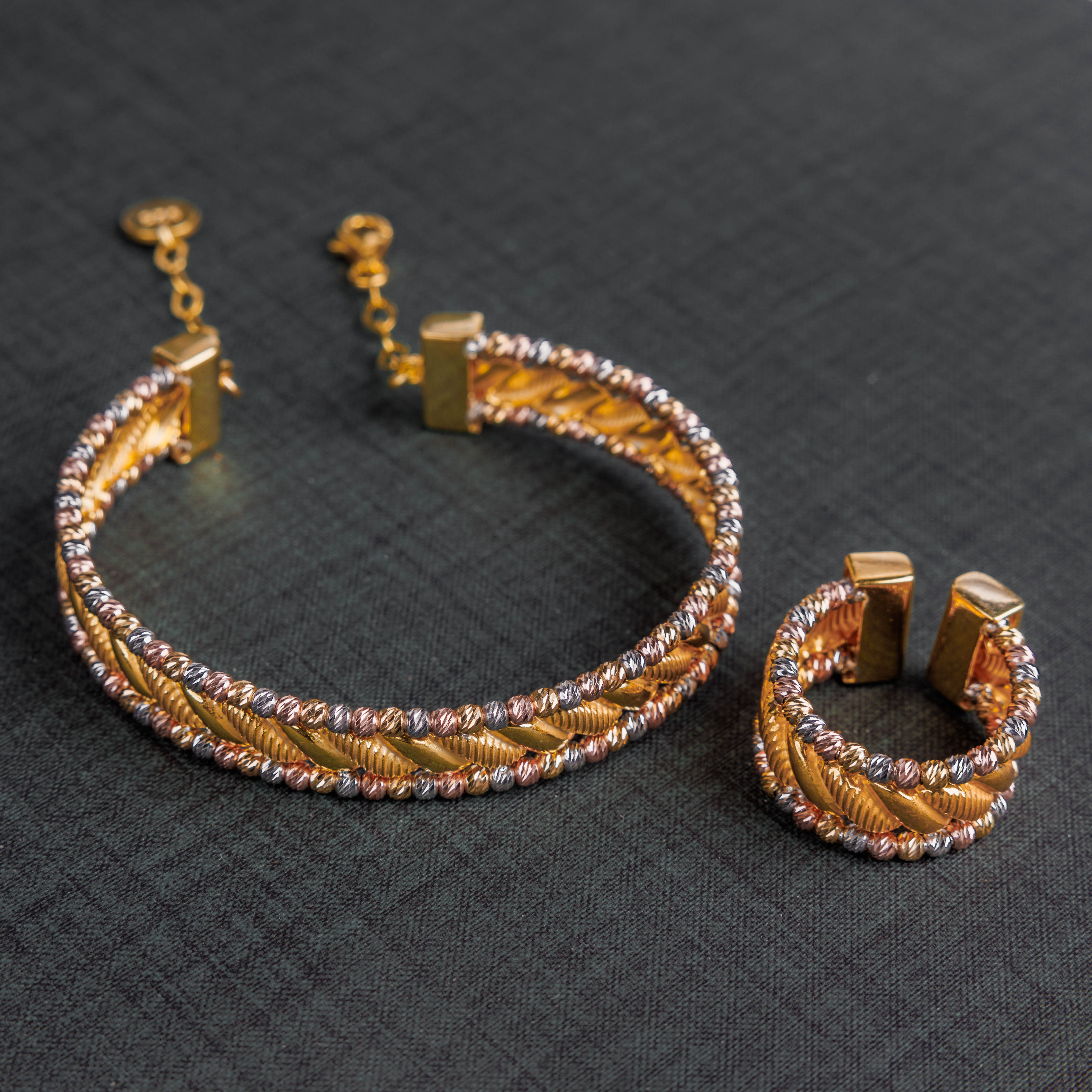 سوار الكفة متعدد الألوان (D9) - Silver 925