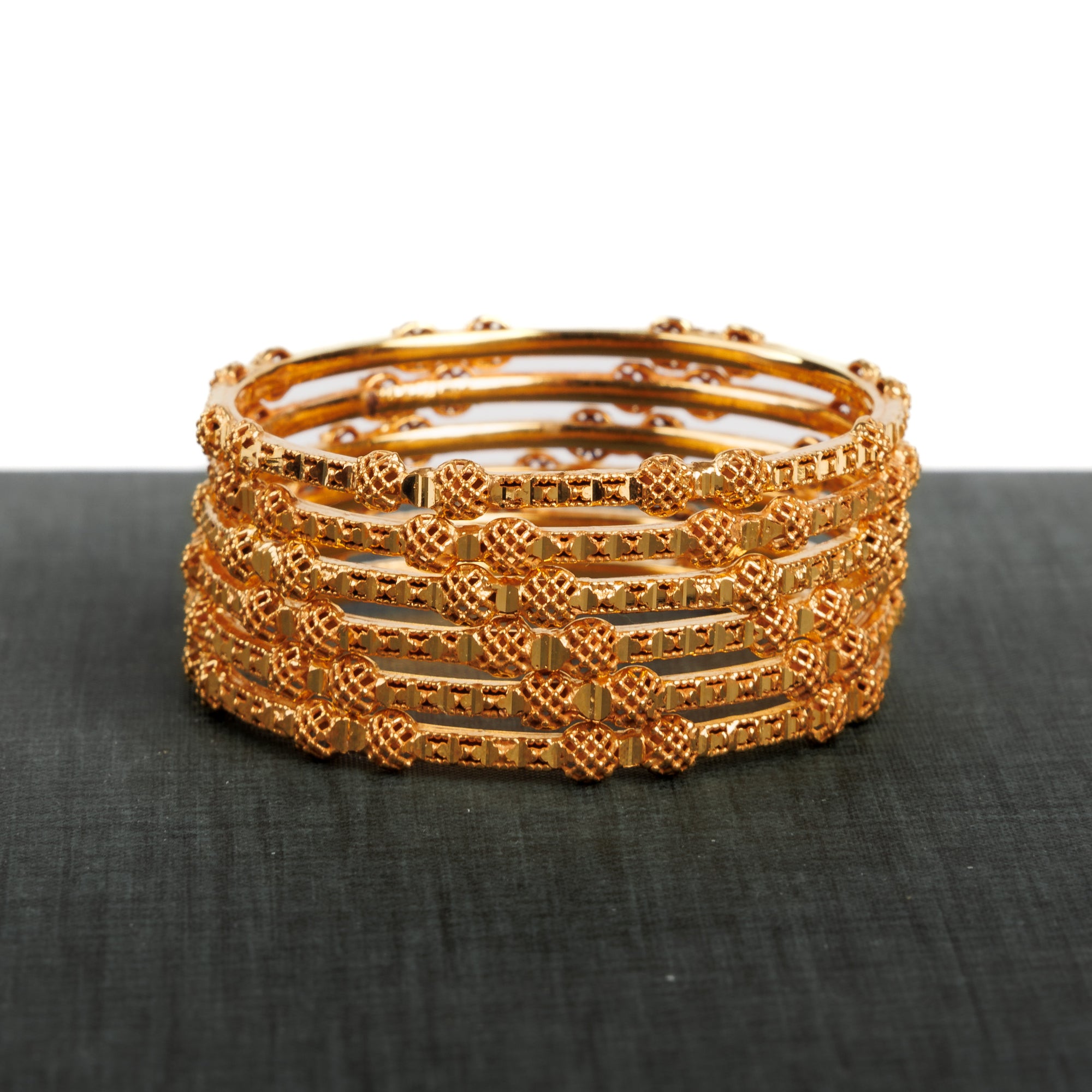 Kid's Bangles (D1-A) - Silver 925 & Gold Plated