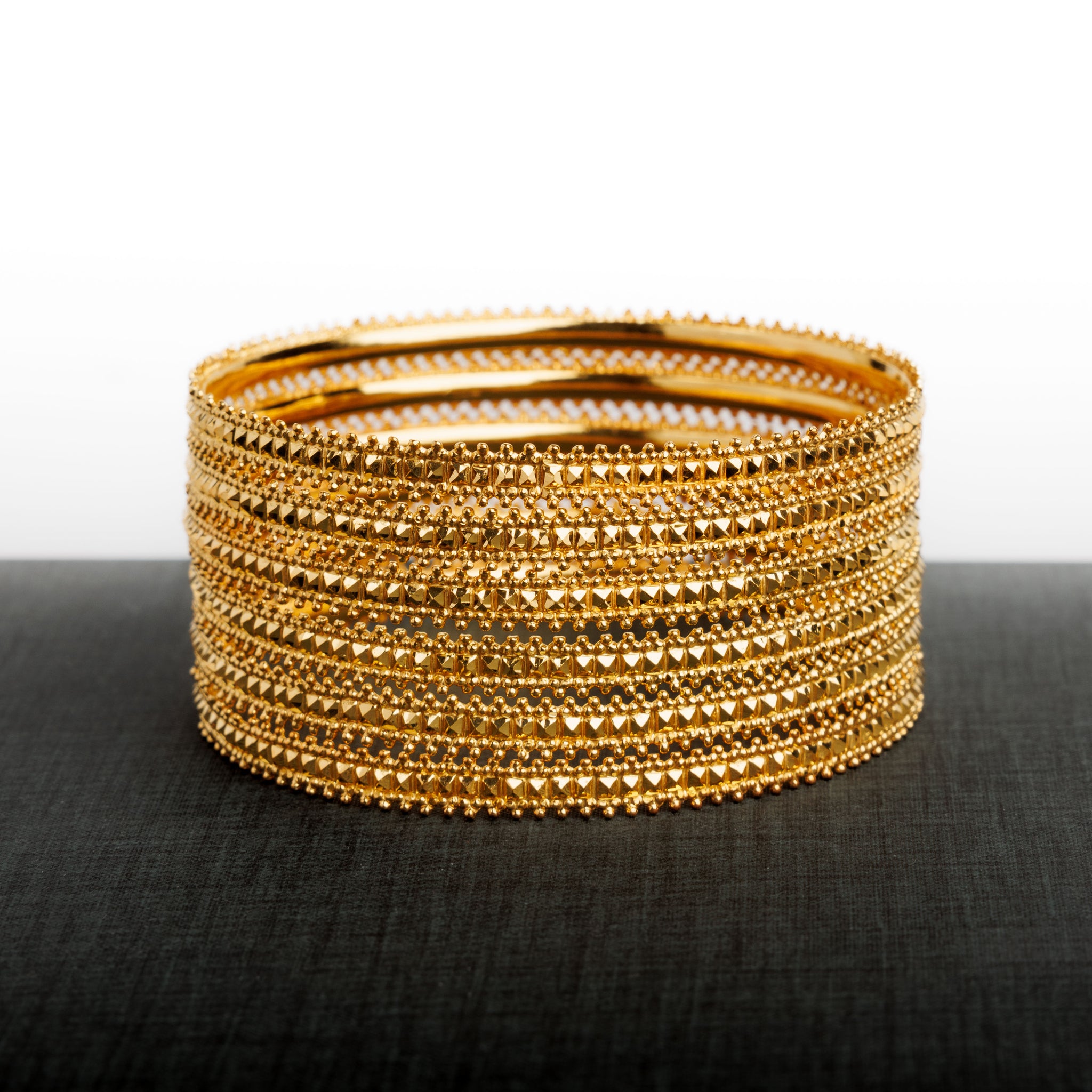 Adult's Bangles (D5-A) - Silver 925 & Gold Plated