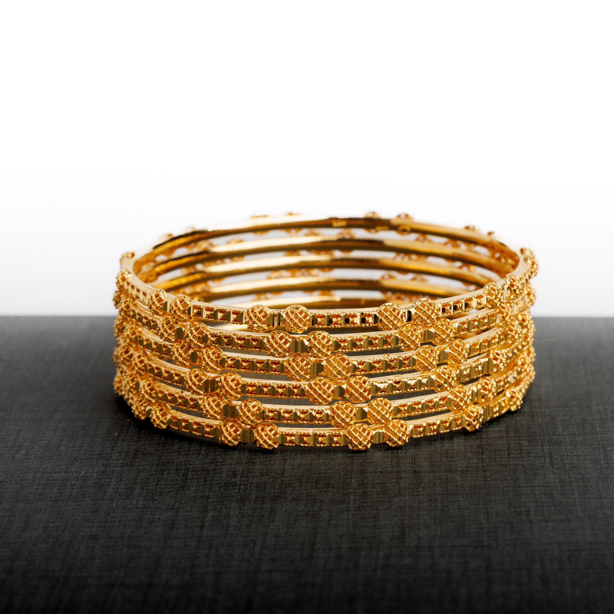 Adult's Bangles (D10-A) - Silver 925 & Gold Plated