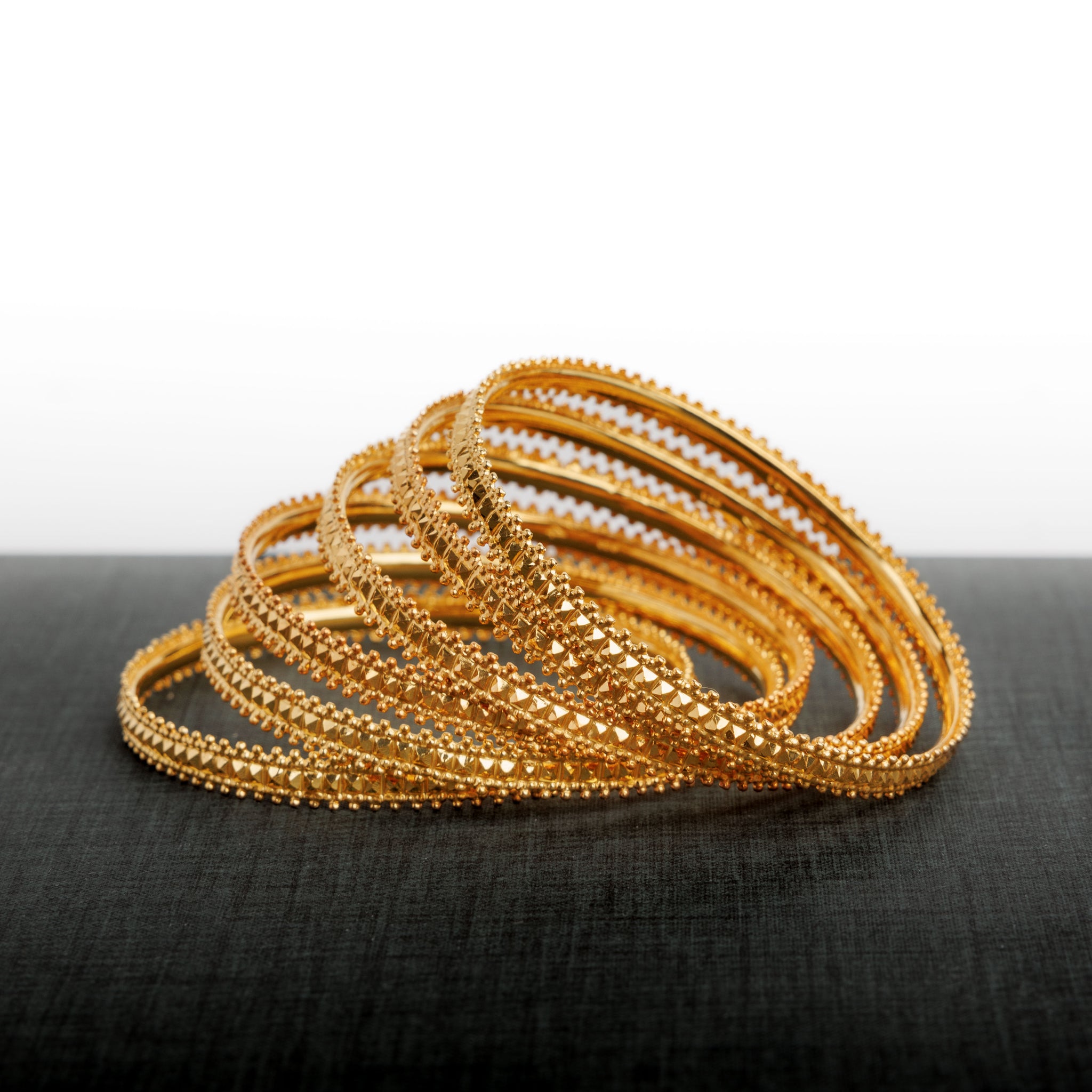 Adult's Bangles (D5-A) - Silver 925 & Gold Plated